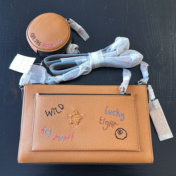 Coach Holden Crossbody with Diary Embroidery Tan Leather NWT - Picture 1 of 15